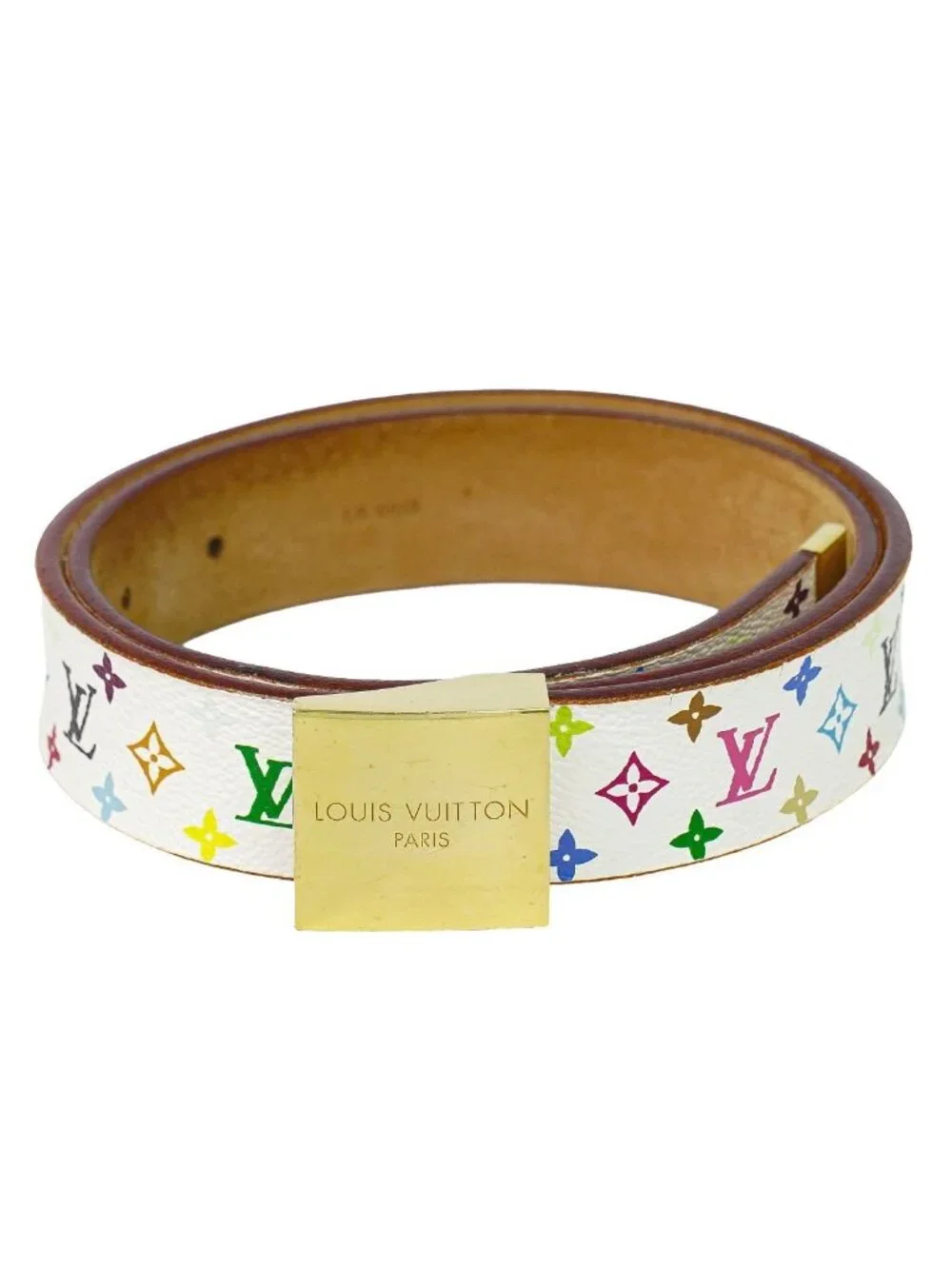 Louis Vuitton LV Ceinture Carre Monogram Multicolor Takashi Murakami Belt 70/28